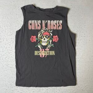 Guns N Roses Appetite for Destruction 87 Muscle Tank Top Mens Small Gray Cotton